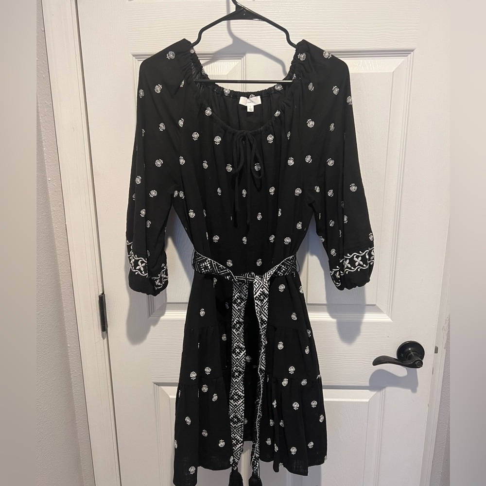 A LOVES A from Dillards, Black Embroidered dress